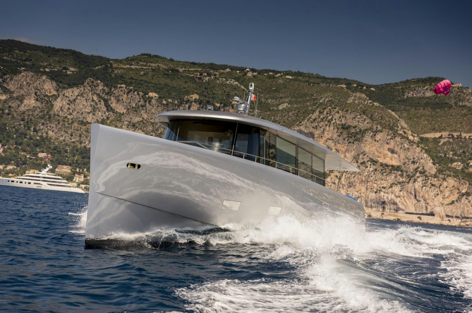 a boat on the water aboard BILL & ME Yacht for Sale