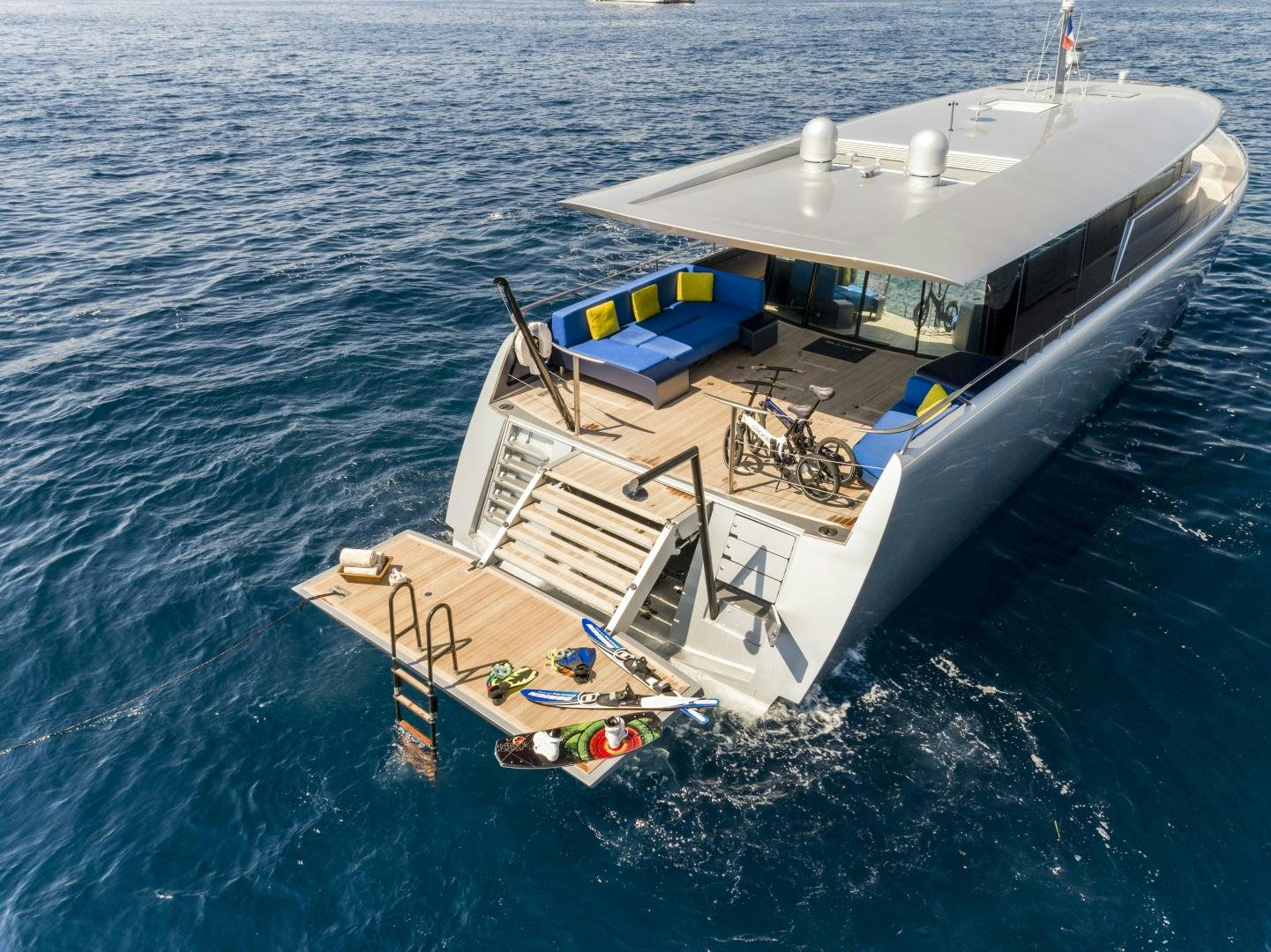 a boat on the water aboard BILL & ME Yacht for Sale