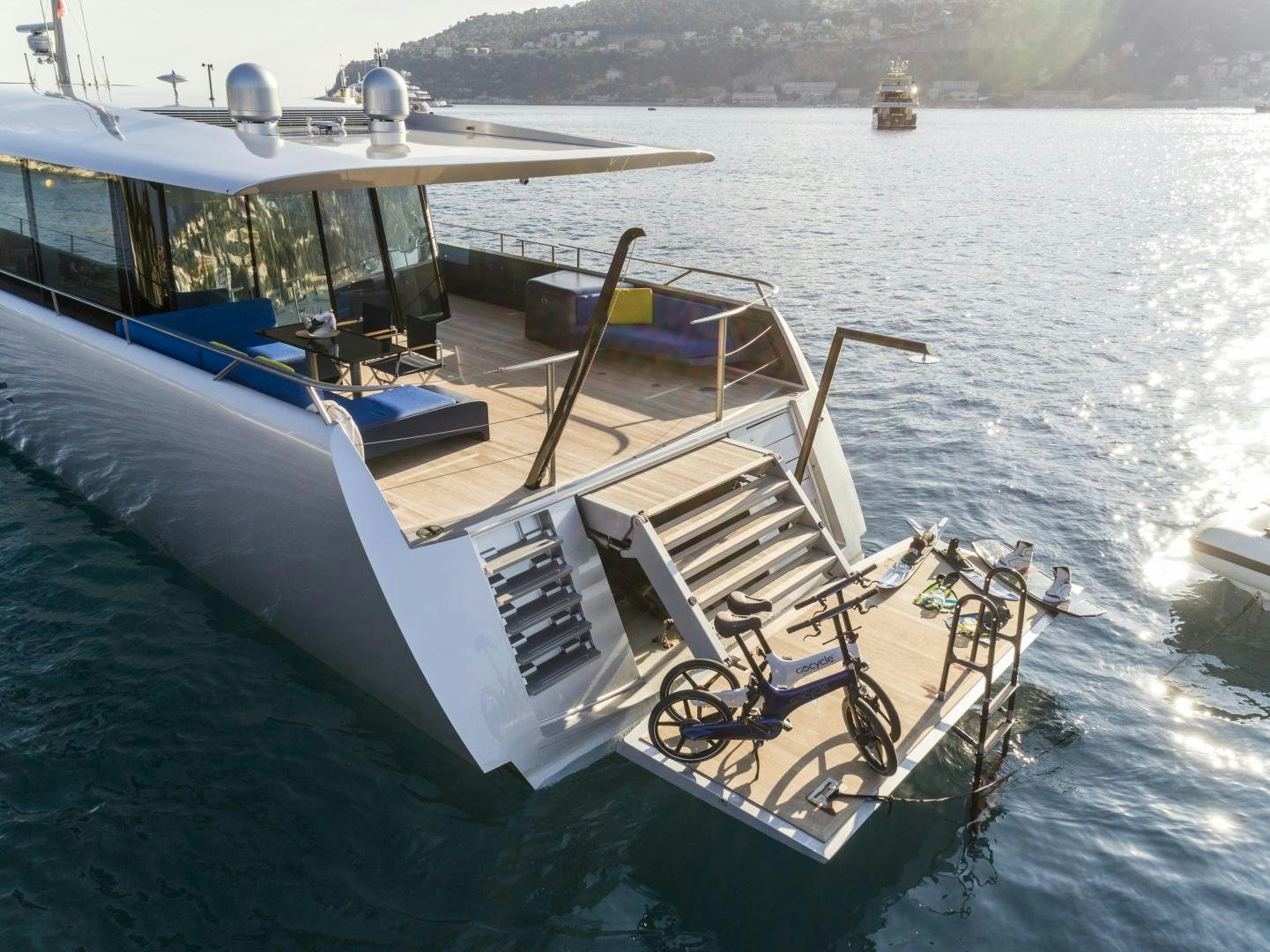 a boat on the water aboard BILL & ME Yacht for Sale