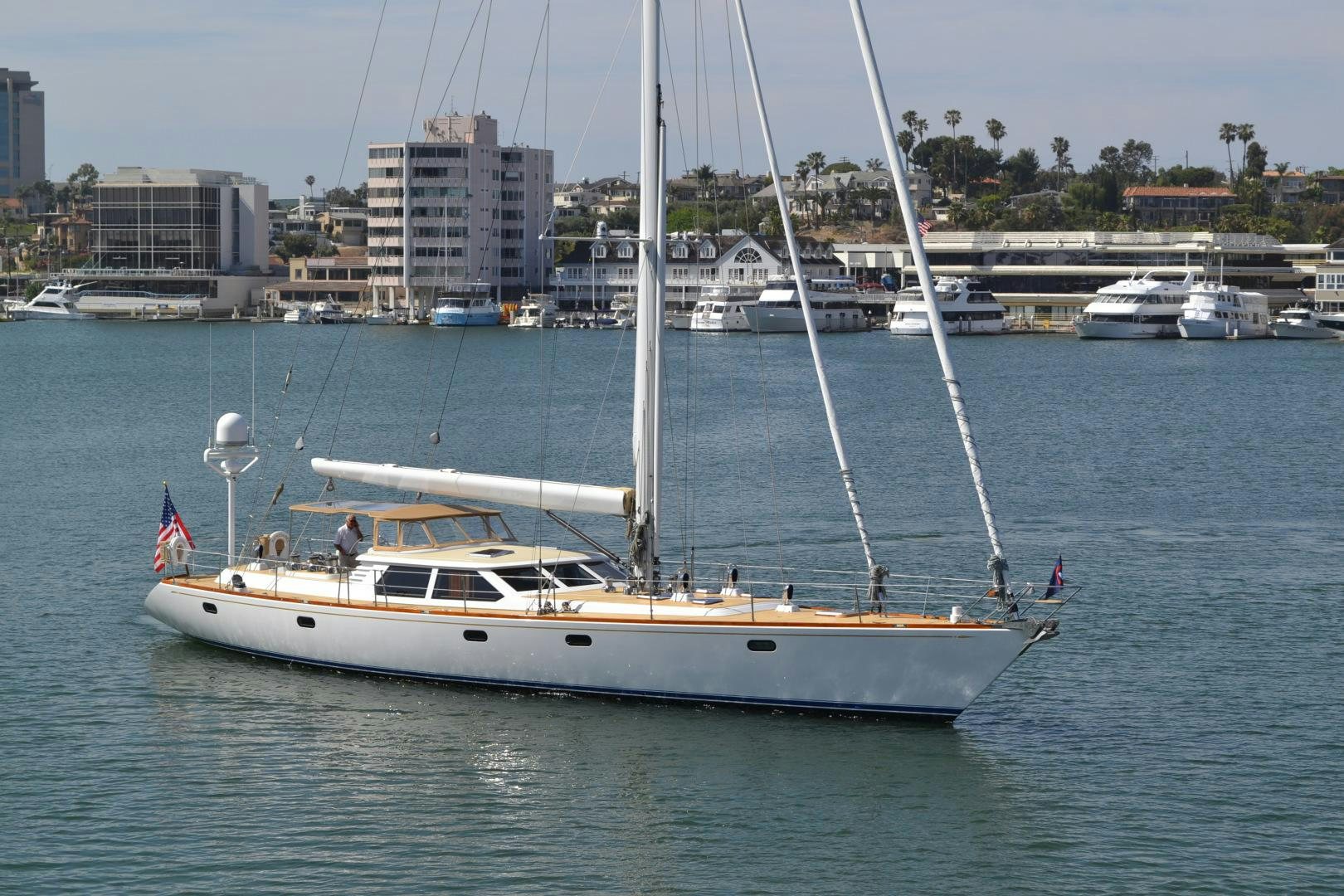 a boat in the water aboard MEHETABEL Yacht for Sale