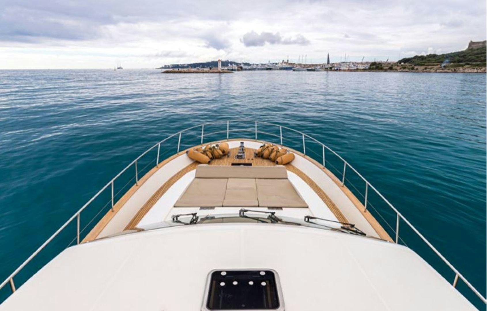 a boat on the water aboard PASSION V Yacht for Sale