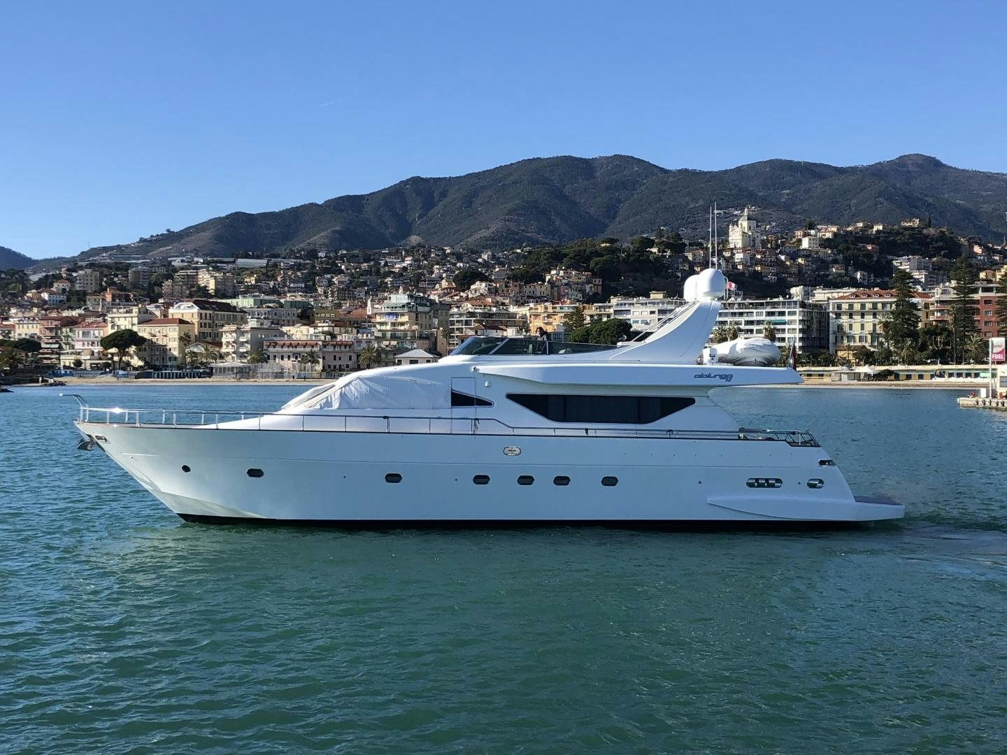 a white yacht in the water aboard LADY J II Yacht for Sale