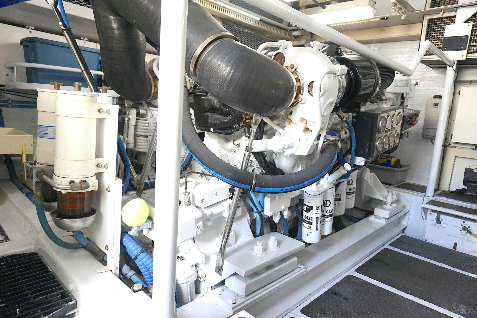 a machine with a large pipe aboard CROWN ROYAL Yacht for Sale