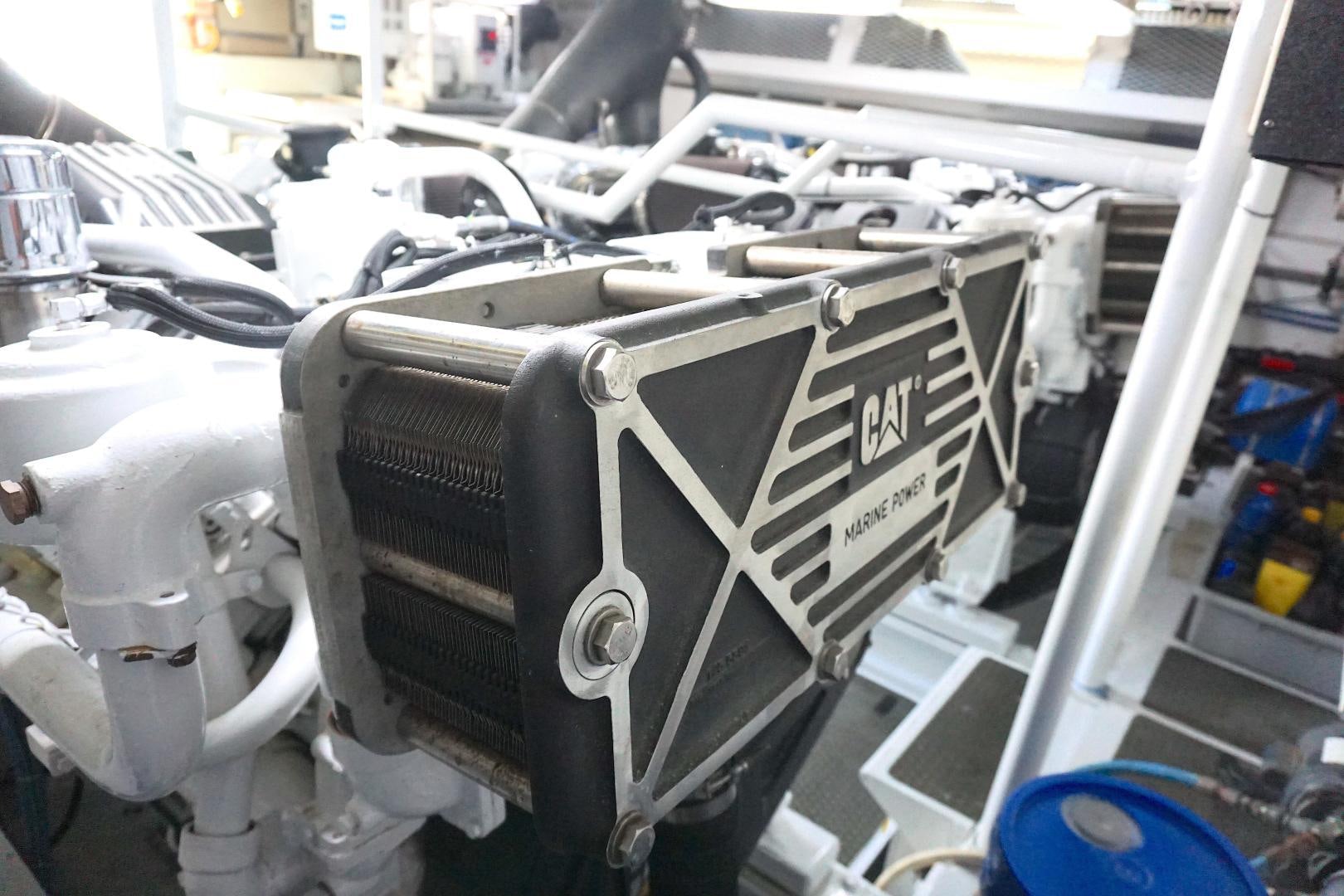 a car engine with a few parts aboard CROWN ROYAL Yacht for Sale