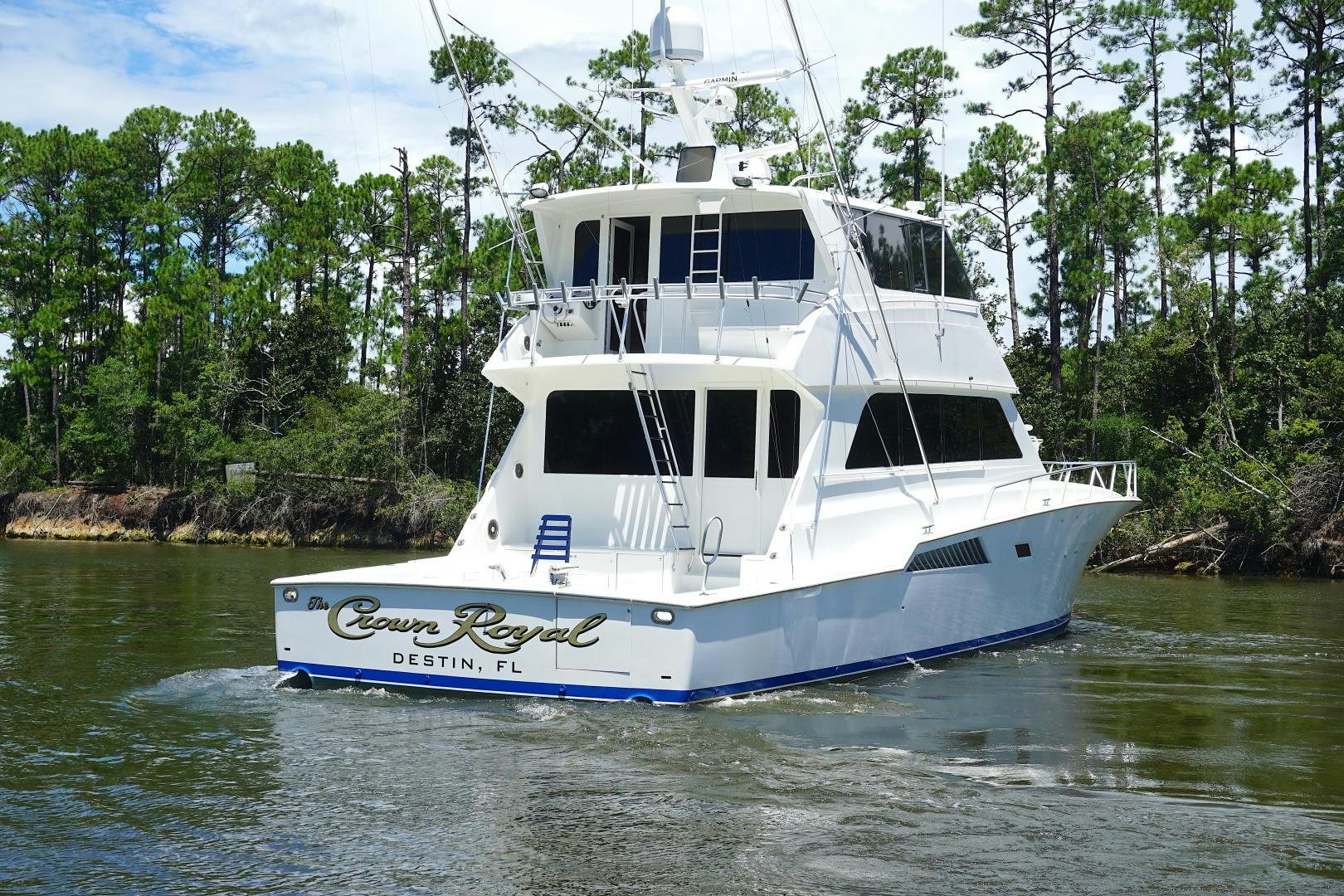 a boat on the water aboard CROWN ROYAL Yacht for Sale