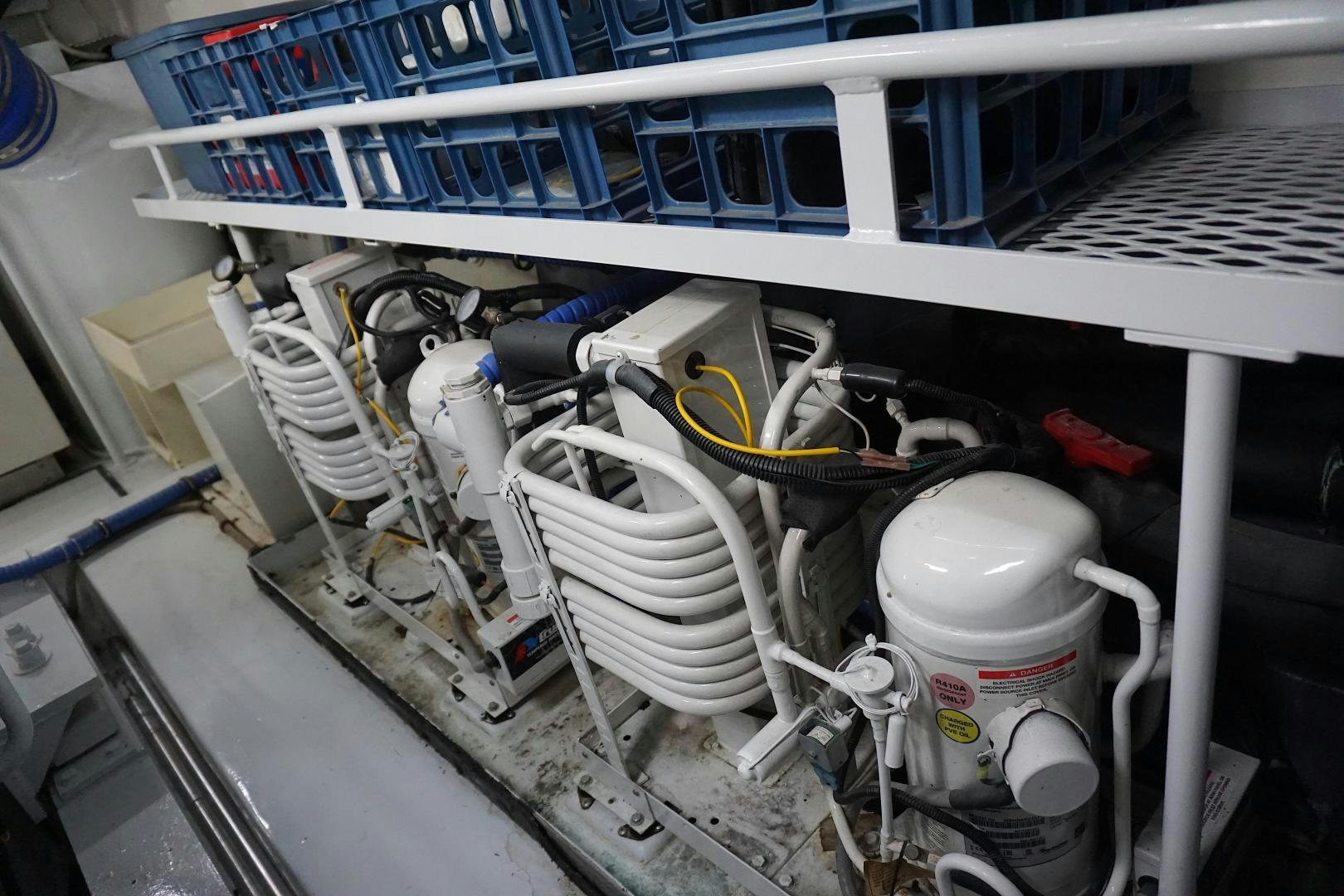 a machine with wires and tubes aboard CROWN ROYAL Yacht for Sale