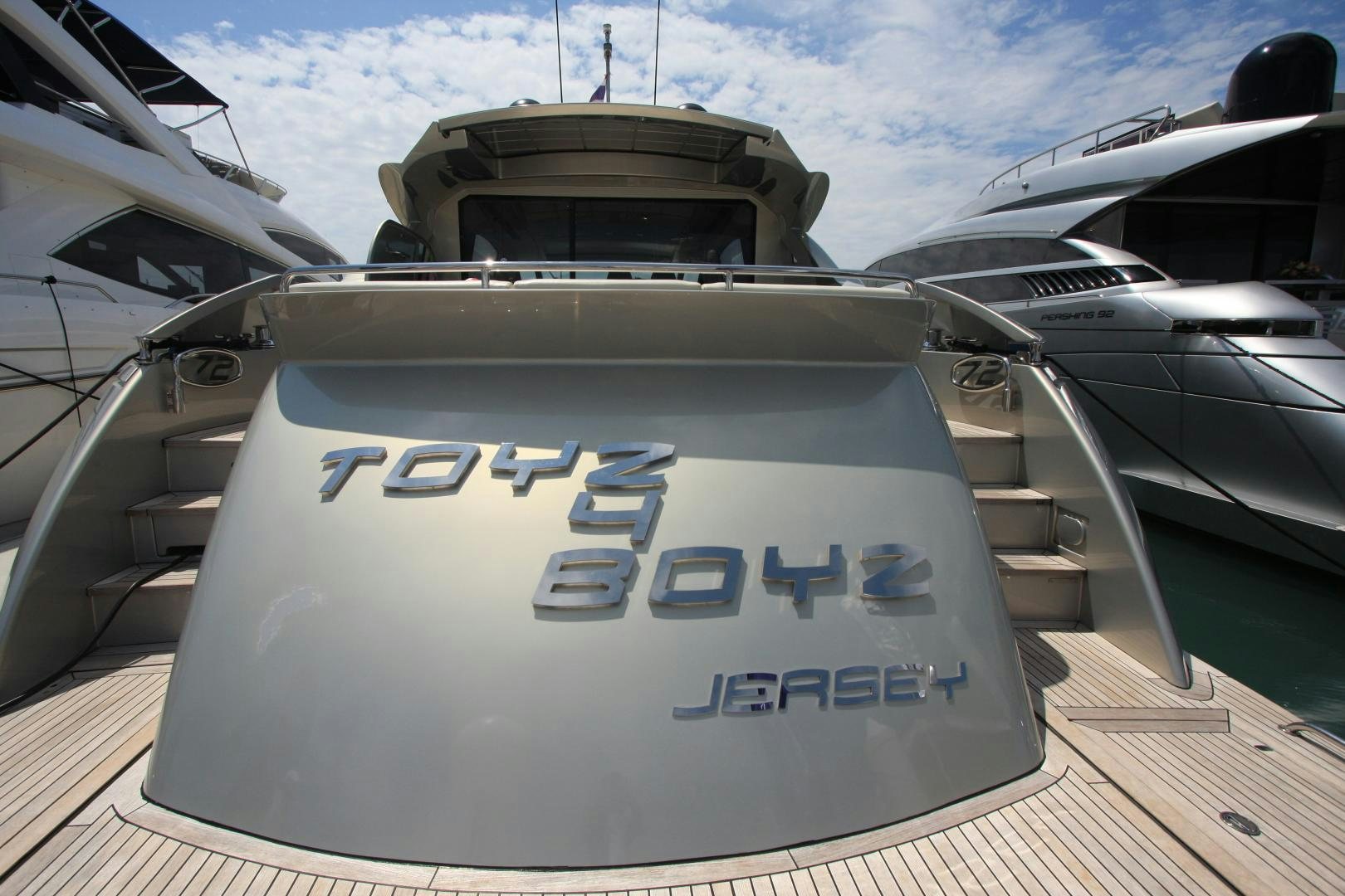 the front of a plane aboard TOYZ4BOYZ Yacht for Sale