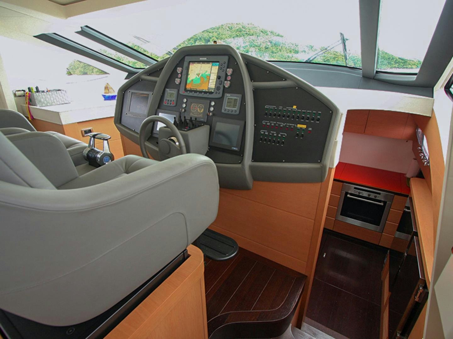 inside of a car aboard TOYZ4BOYZ Yacht for Sale