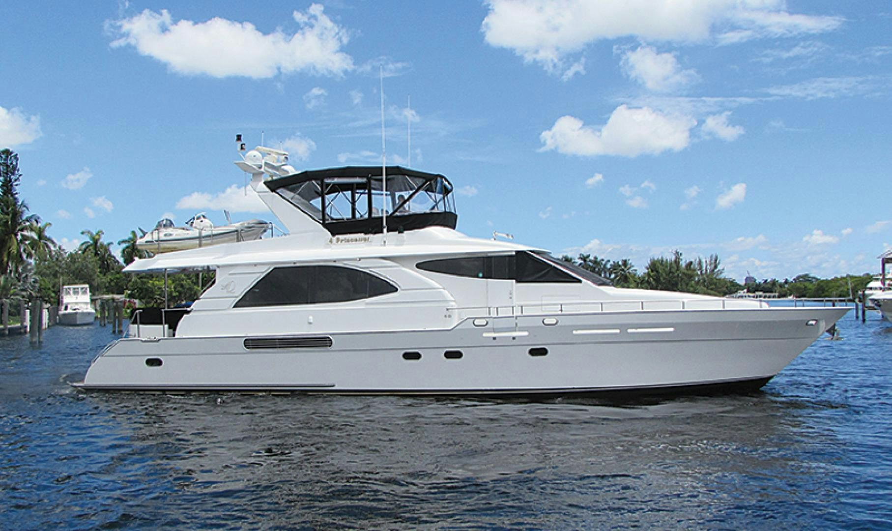 a white yacht on the water aboard 4 PRINCESSES Yacht for Sale