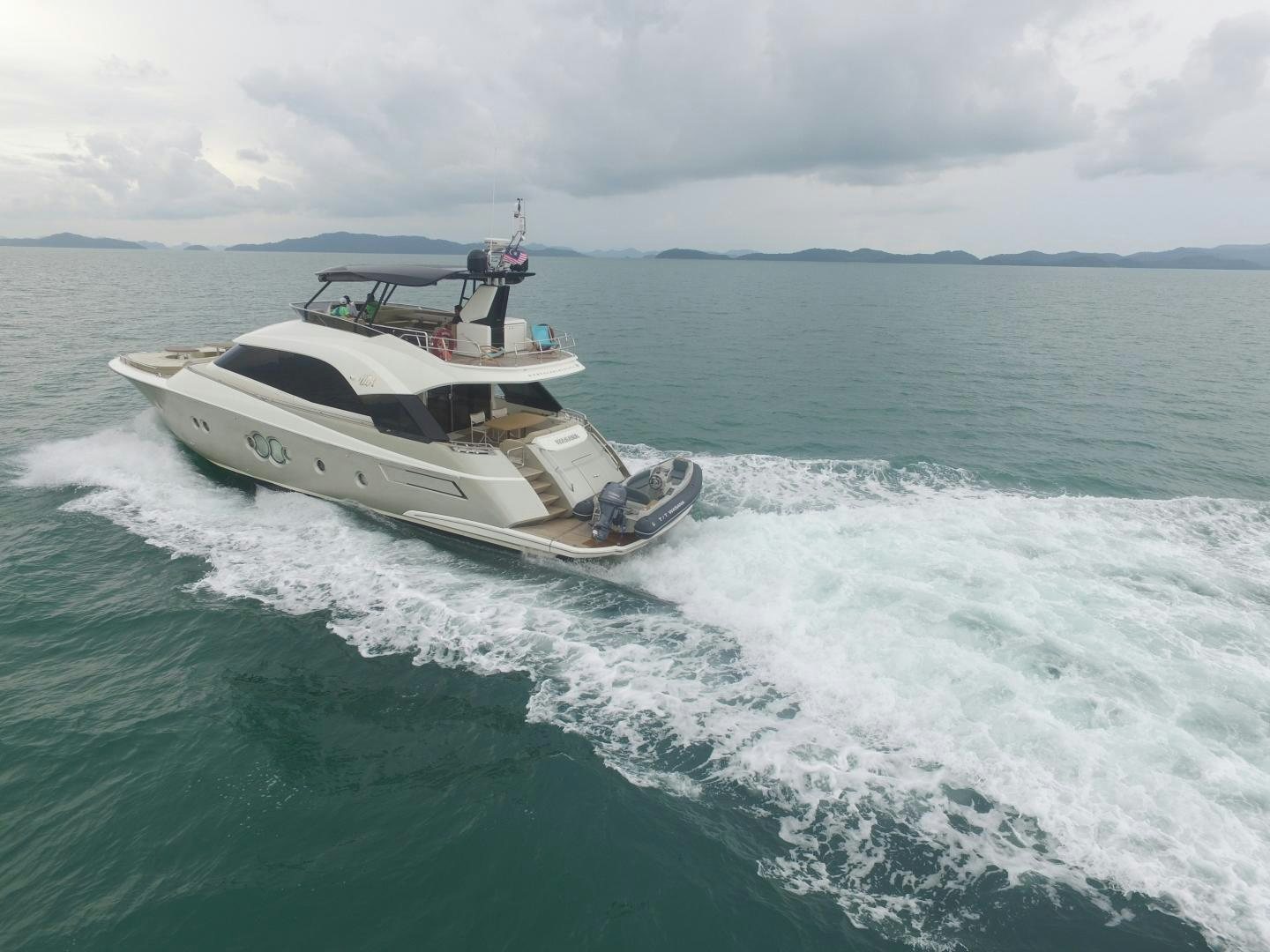 a boat on the water aboard WASANA Yacht for Sale