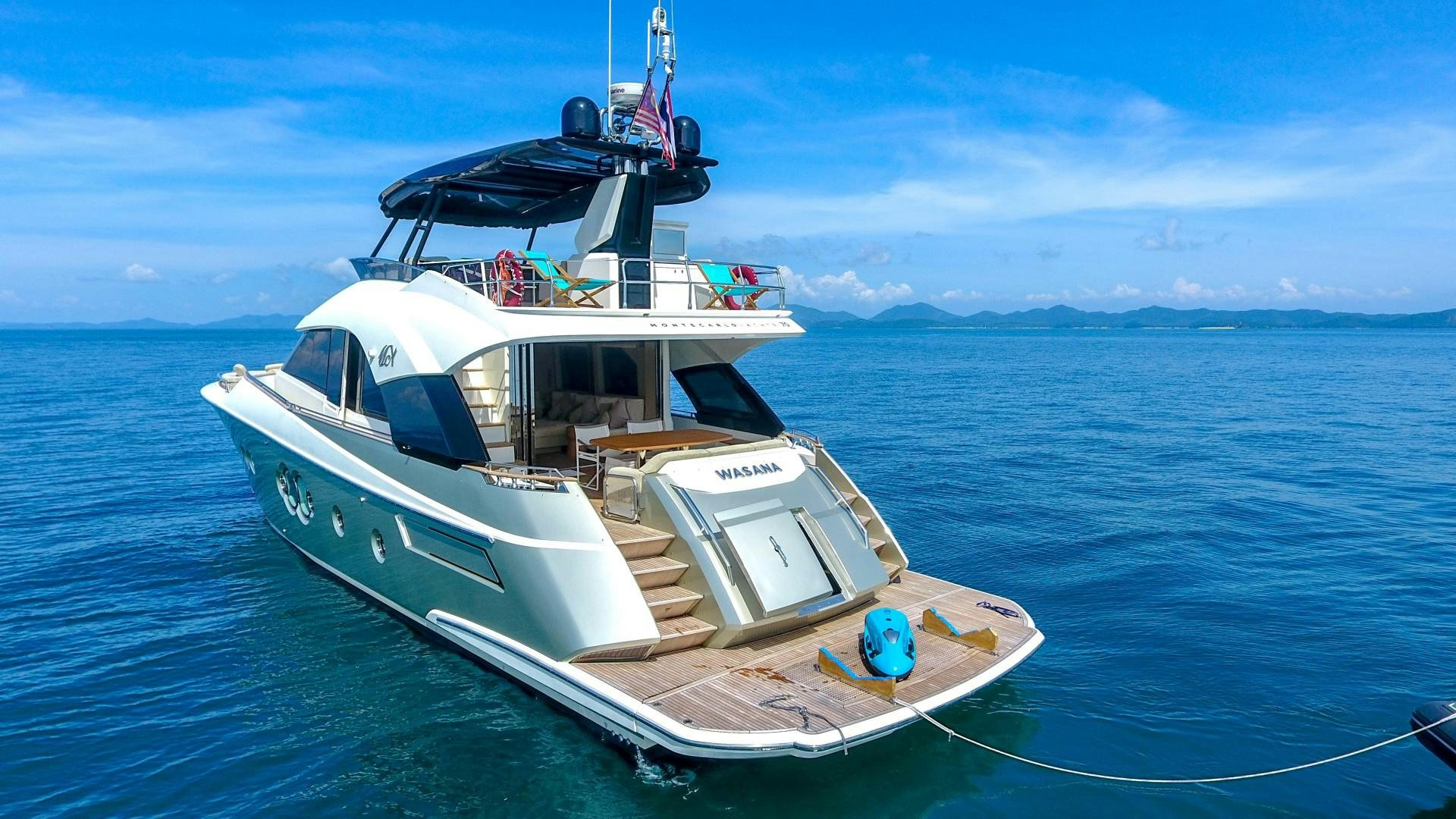 a boat in the water aboard WASANA Yacht for Sale