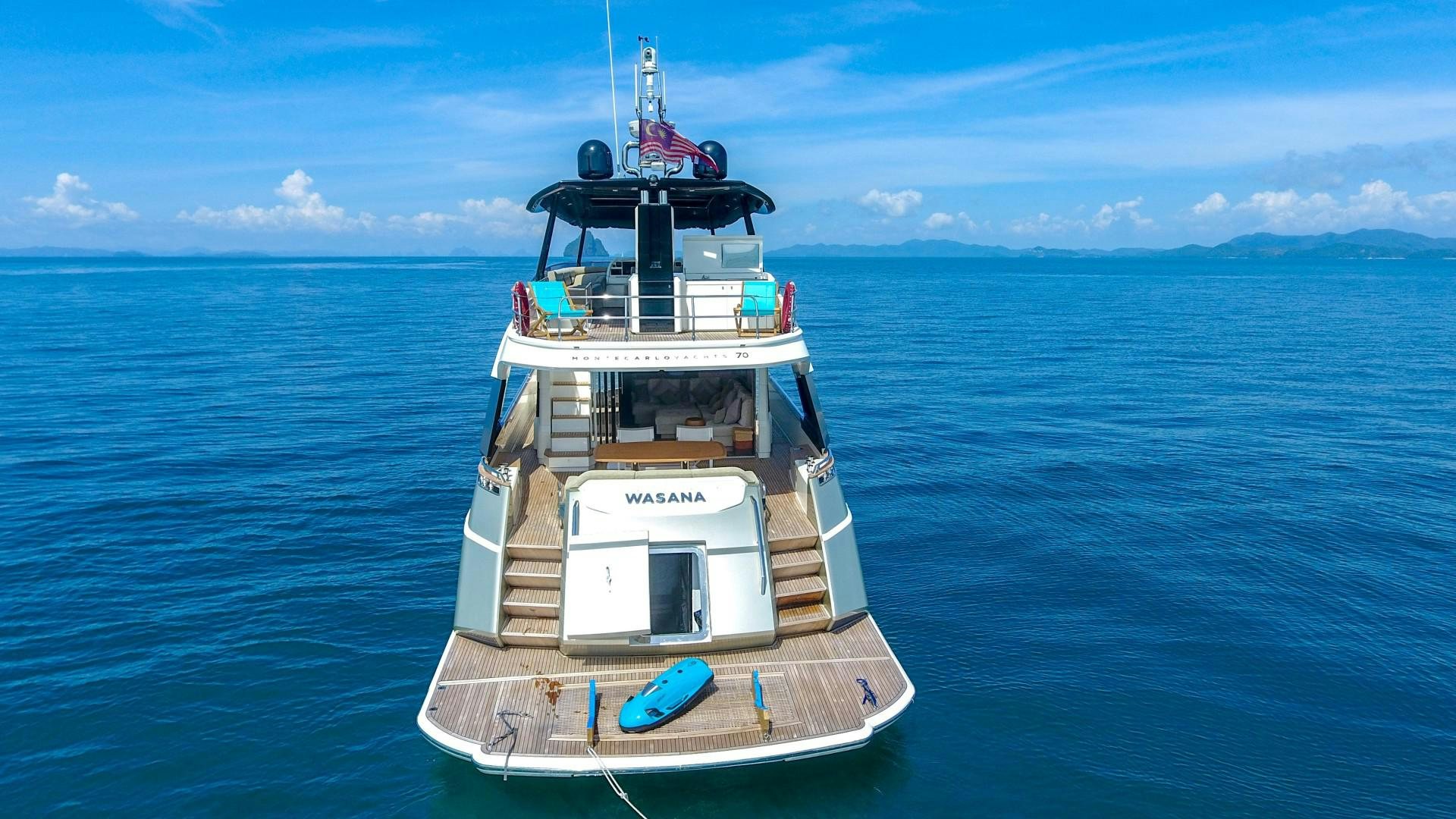 a boat in the water aboard WASANA Yacht for Sale