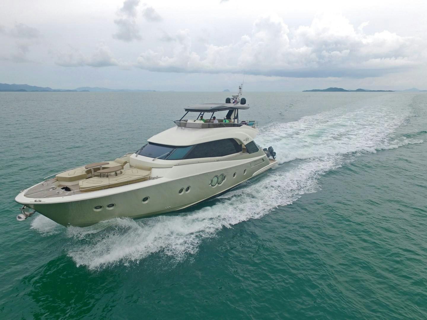 a boat on the water aboard WASANA Yacht for Sale