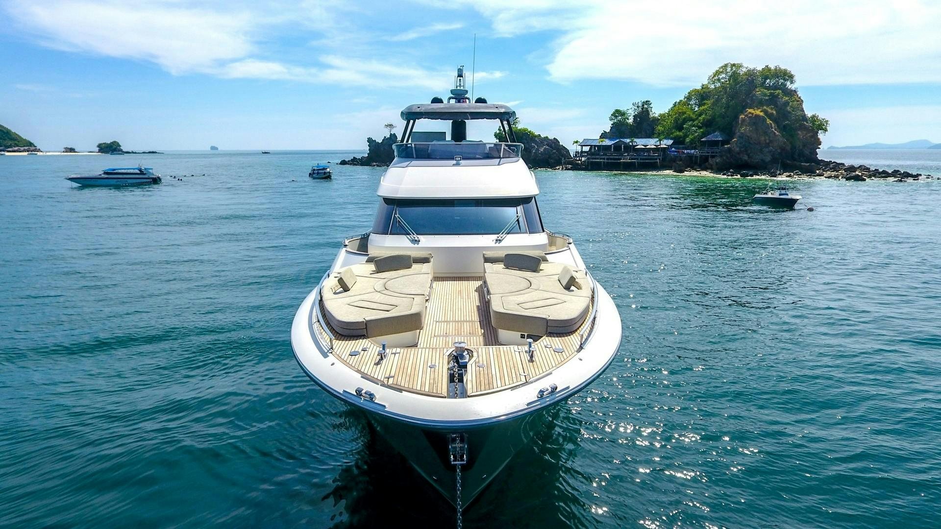 a boat in the water aboard WASANA Yacht for Sale
