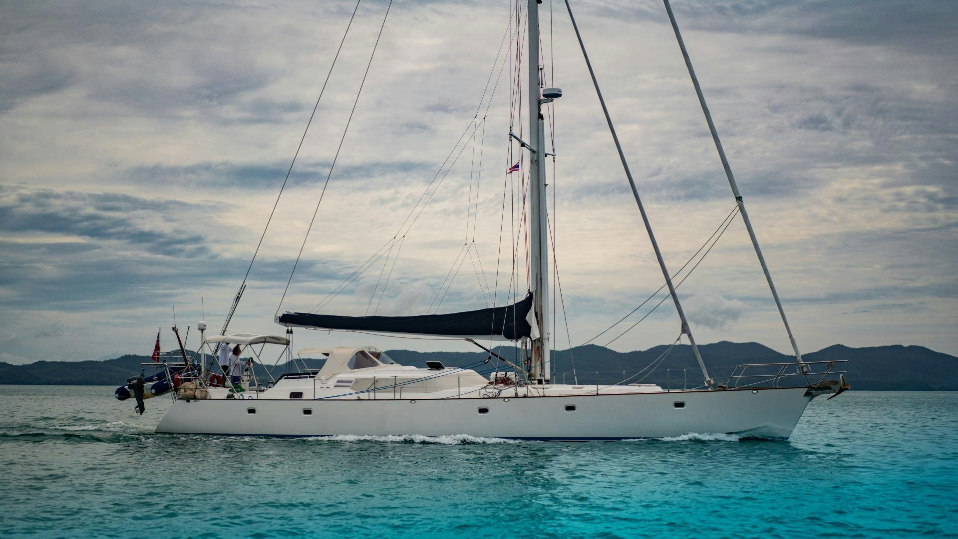 a sailboat on the water aboard MI LIAN  Yacht for Sale