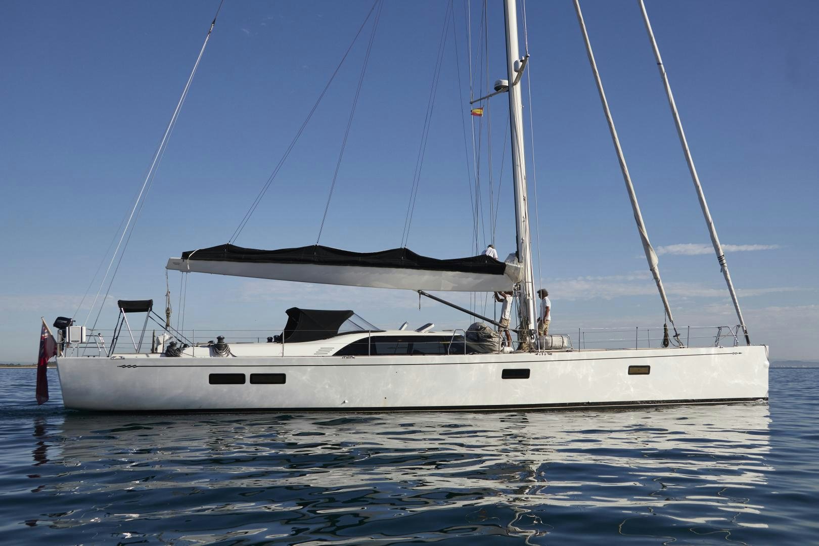 a white boat on the water aboard SPIRIT OF ALTAIR Yacht for Sale