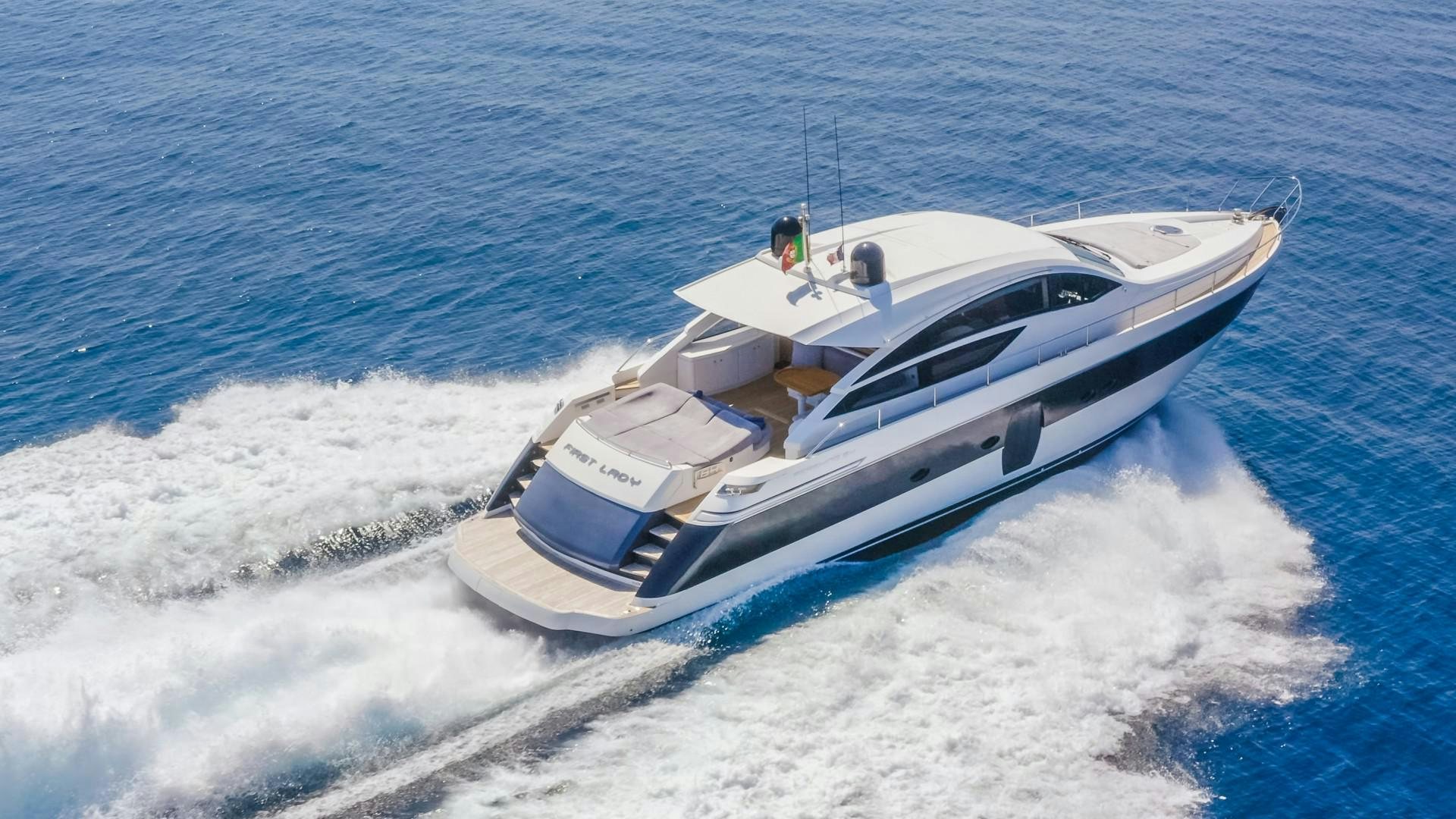 a boat on the water aboard FIRST LADY Yacht for Sale