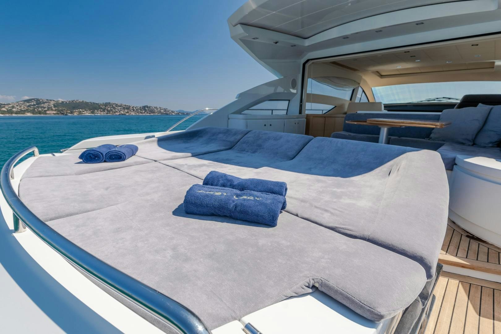 a boat on the water aboard FIRST LADY Yacht for Sale