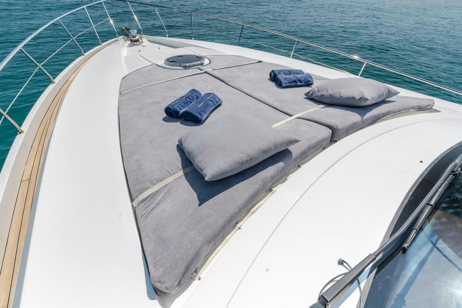 a boat with a towel on it aboard FIRST LADY Yacht for Sale