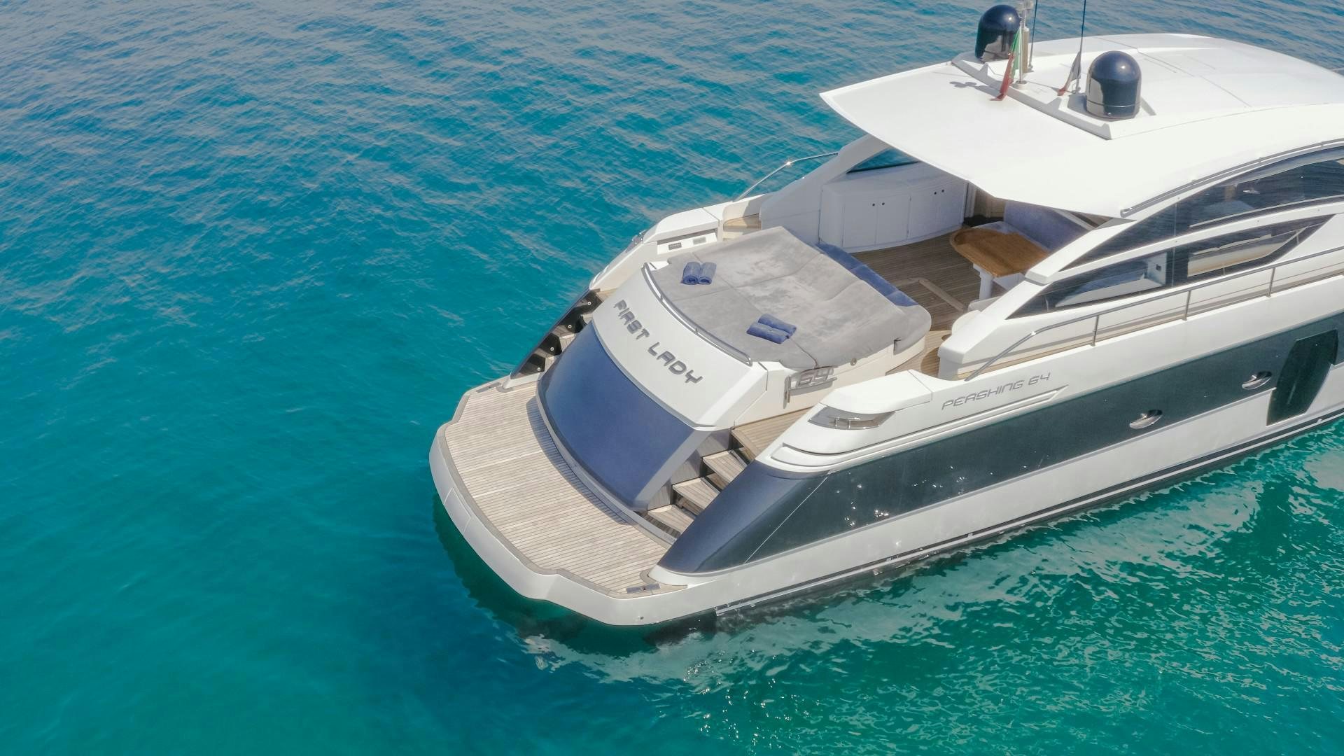 a boat on the water aboard FIRST LADY Yacht for Sale