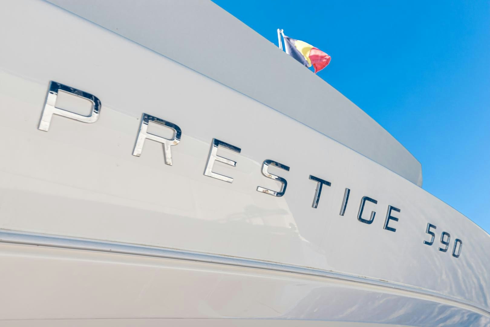 a close-up of a logo aboard LA HUNE 4.0 Yacht for Sale