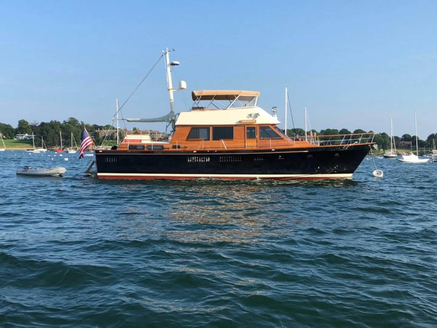 a boat in the water aboard DESTINATION Yacht for Sale