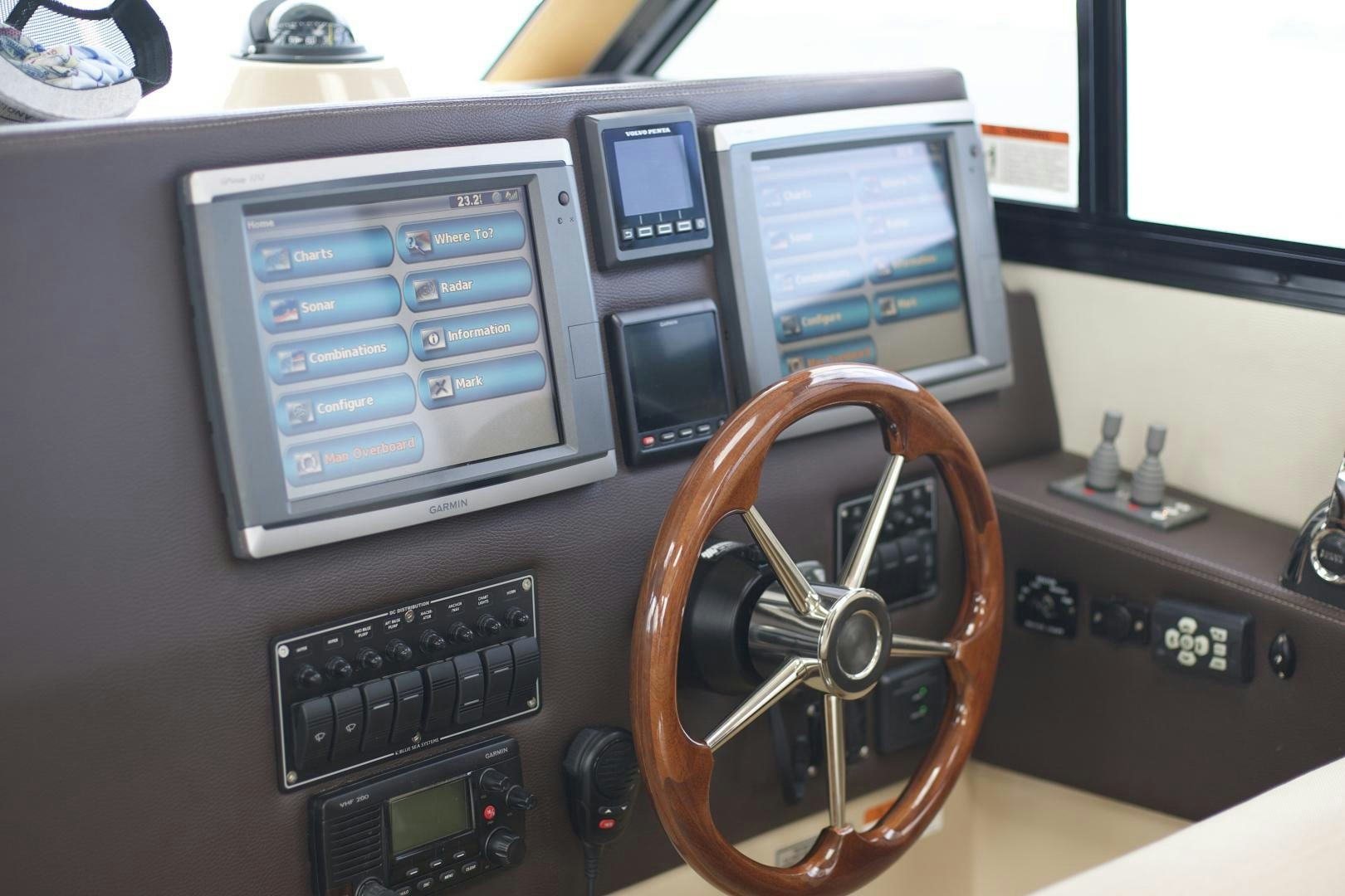 a group of electronic devices aboard OHANA Yacht for Sale