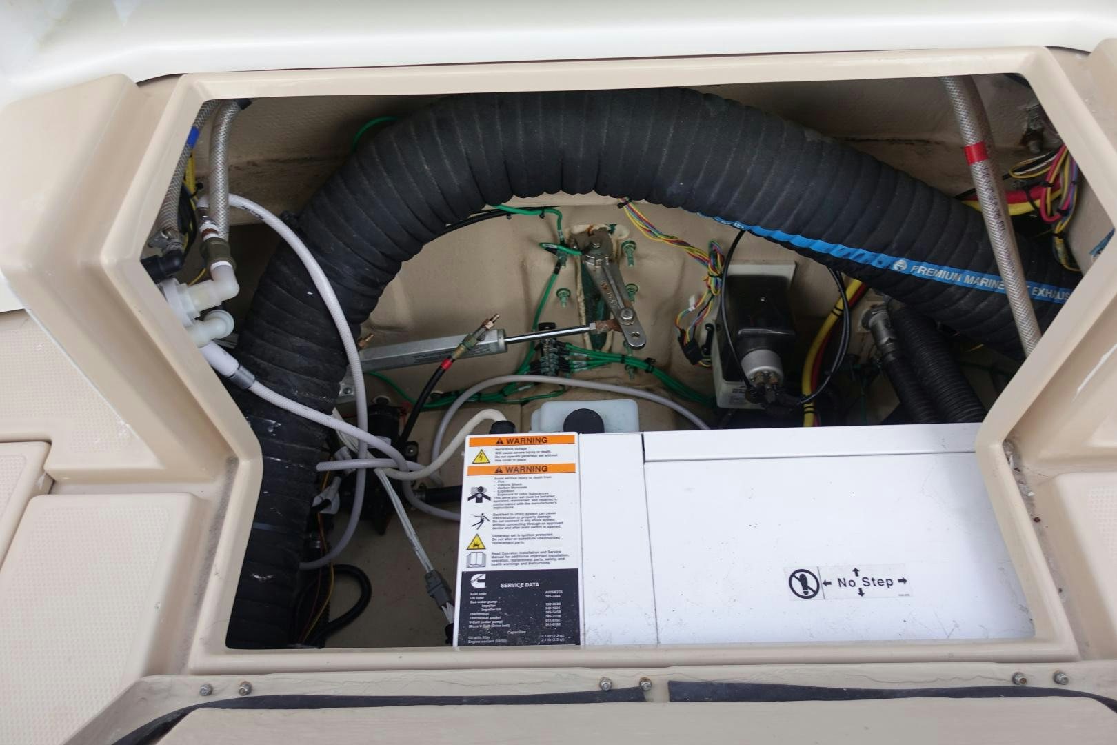 a box with wires and a computer aboard OHANA Yacht for Sale