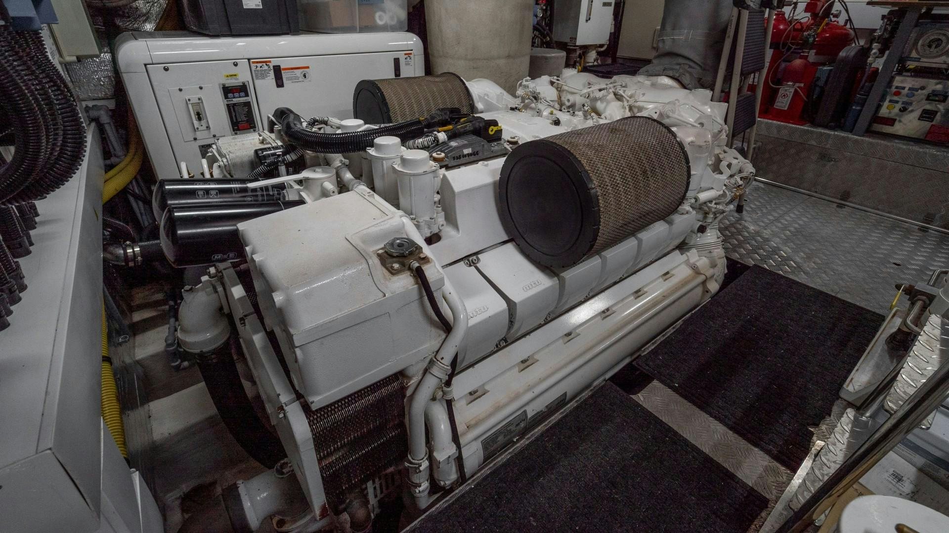 a machine in a room aboard SPLASHED OUT Yacht for Sale