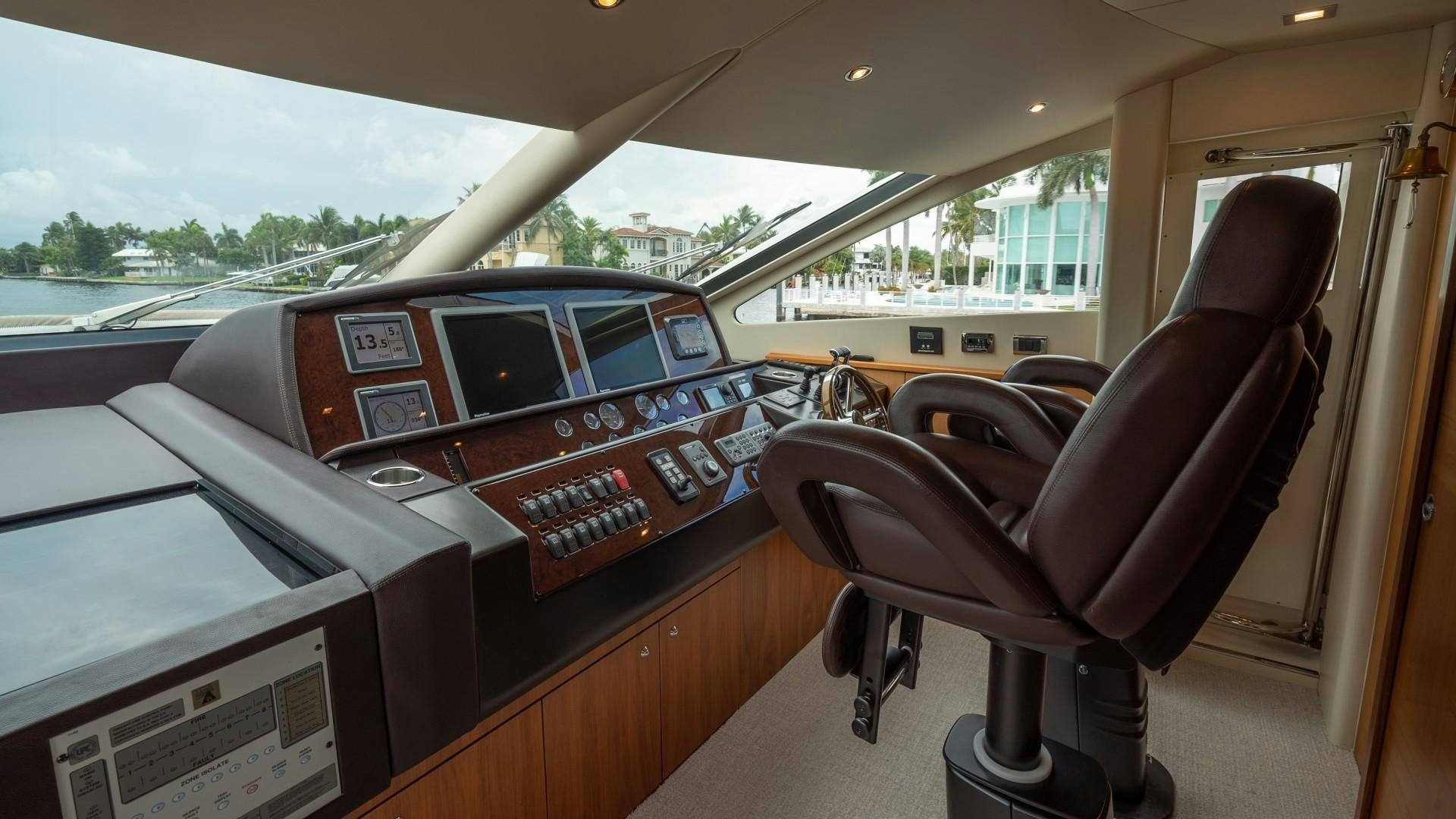 inside of a car aboard SPLASHED OUT Yacht for Sale