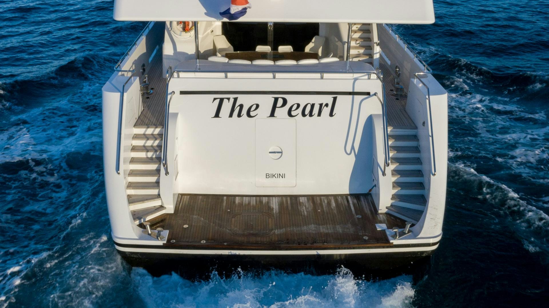 a boat in the water aboard THE PEARL Yacht for Sale