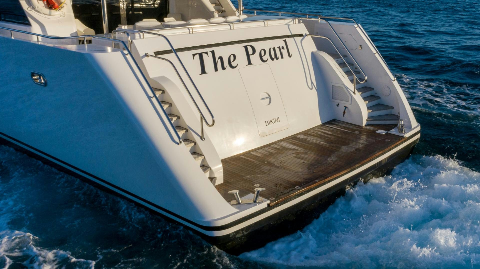 a boat on the water aboard THE PEARL Yacht for Sale