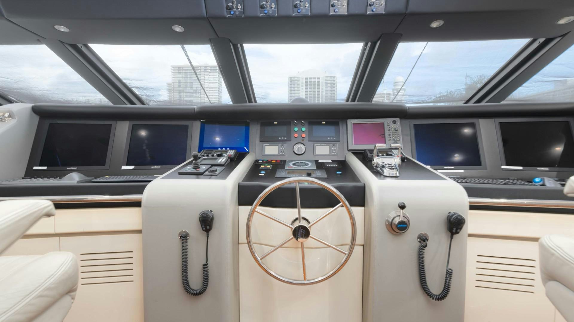 inside of a car aboard THE PEARL Yacht for Sale
