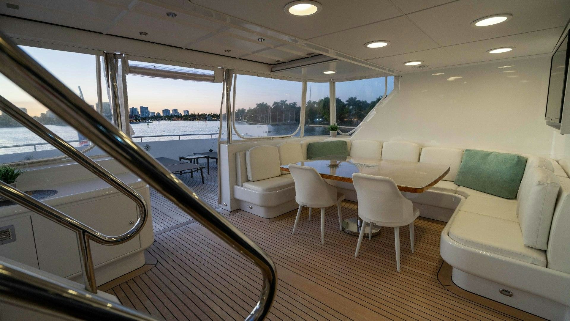 inside of a car aboard THE PEARL Yacht for Sale
