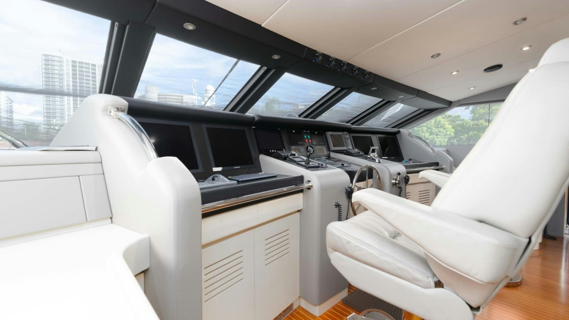 inside of a car aboard THE PEARL Yacht for Sale