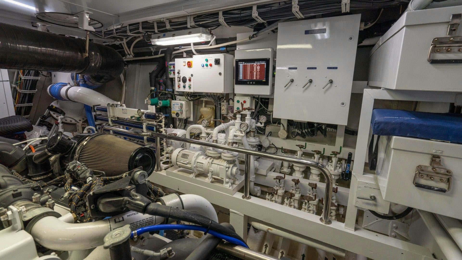 a machine with a screen aboard THE PEARL Yacht for Sale