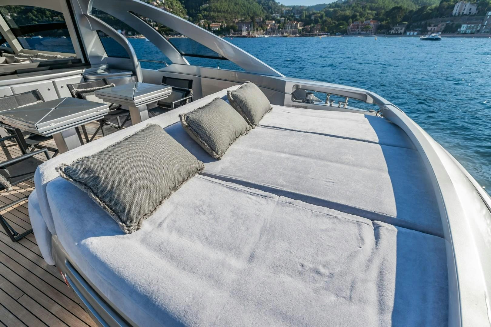 a boat on the water aboard Q80 Yacht for Sale