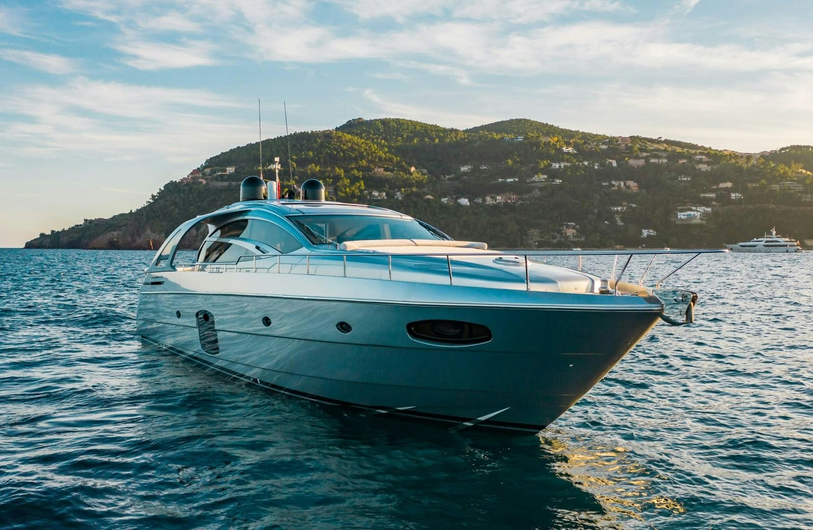 a boat in the water aboard Q80 Yacht for Sale