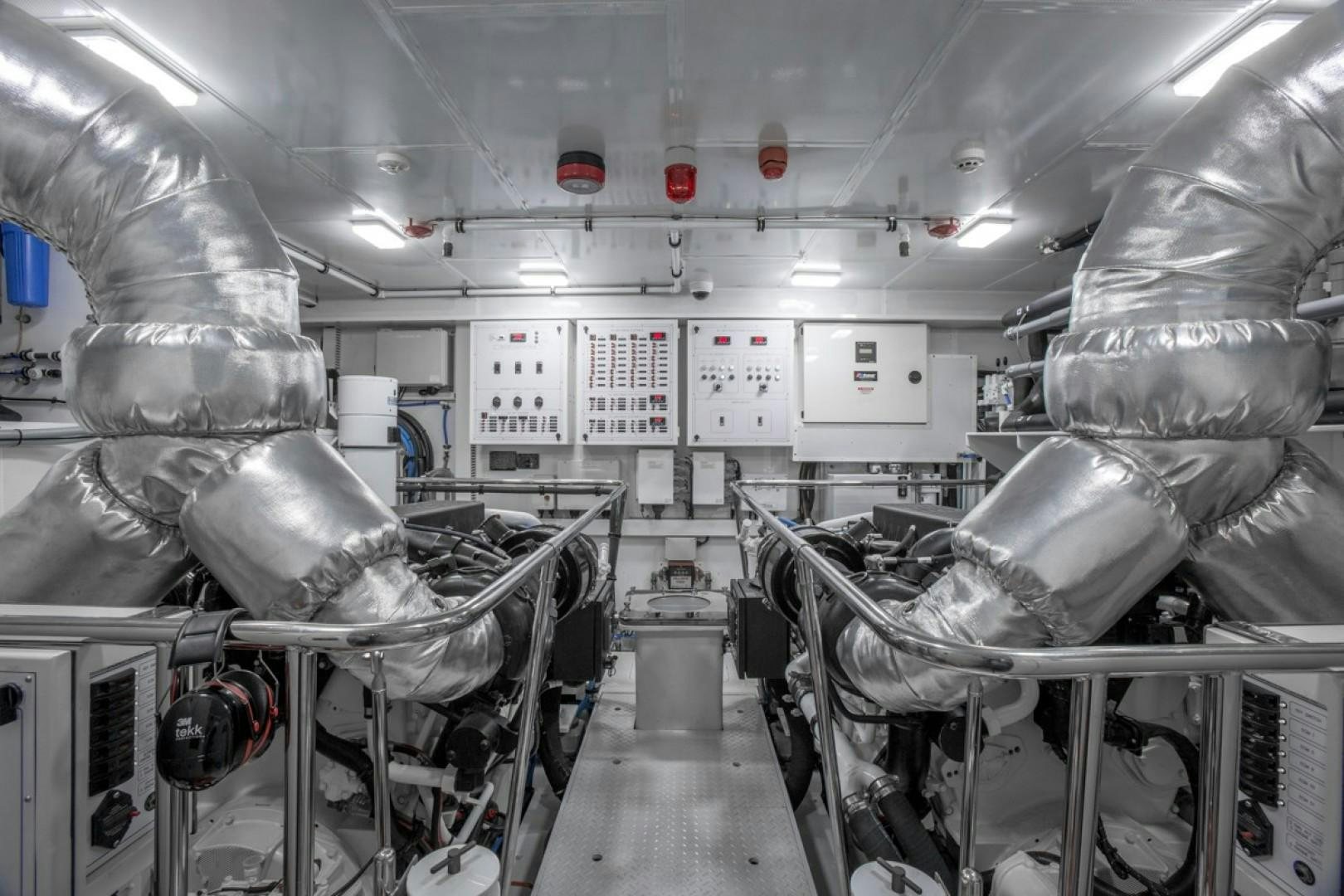 a room with machinery aboard CARBON COPY Yacht for Sale