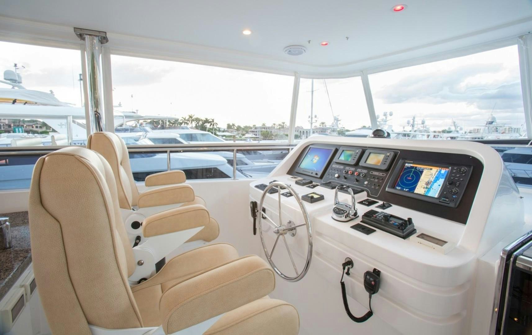inside of a car aboard CARBON COPY Yacht for Sale