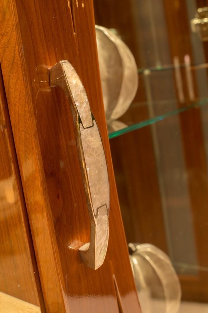 a wooden object with a handle aboard CARBON COPY Yacht for Sale
