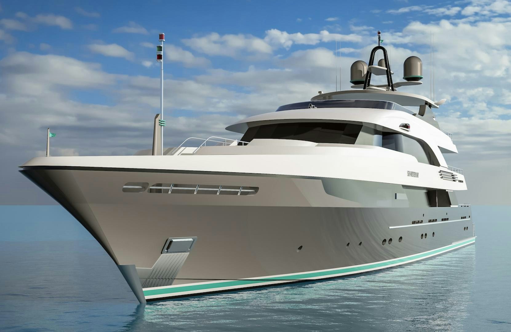 a white yacht on the water aboard T 056 UNDER CONSTRUCTION Yacht for Sale