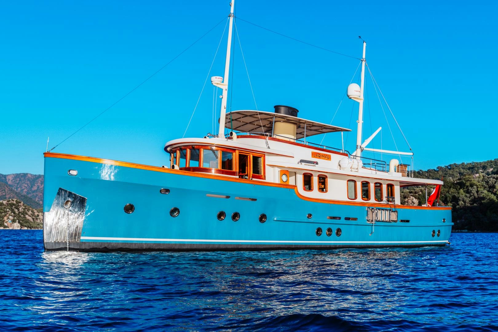 a boat on the water aboard LARIMAR Yacht for Sale