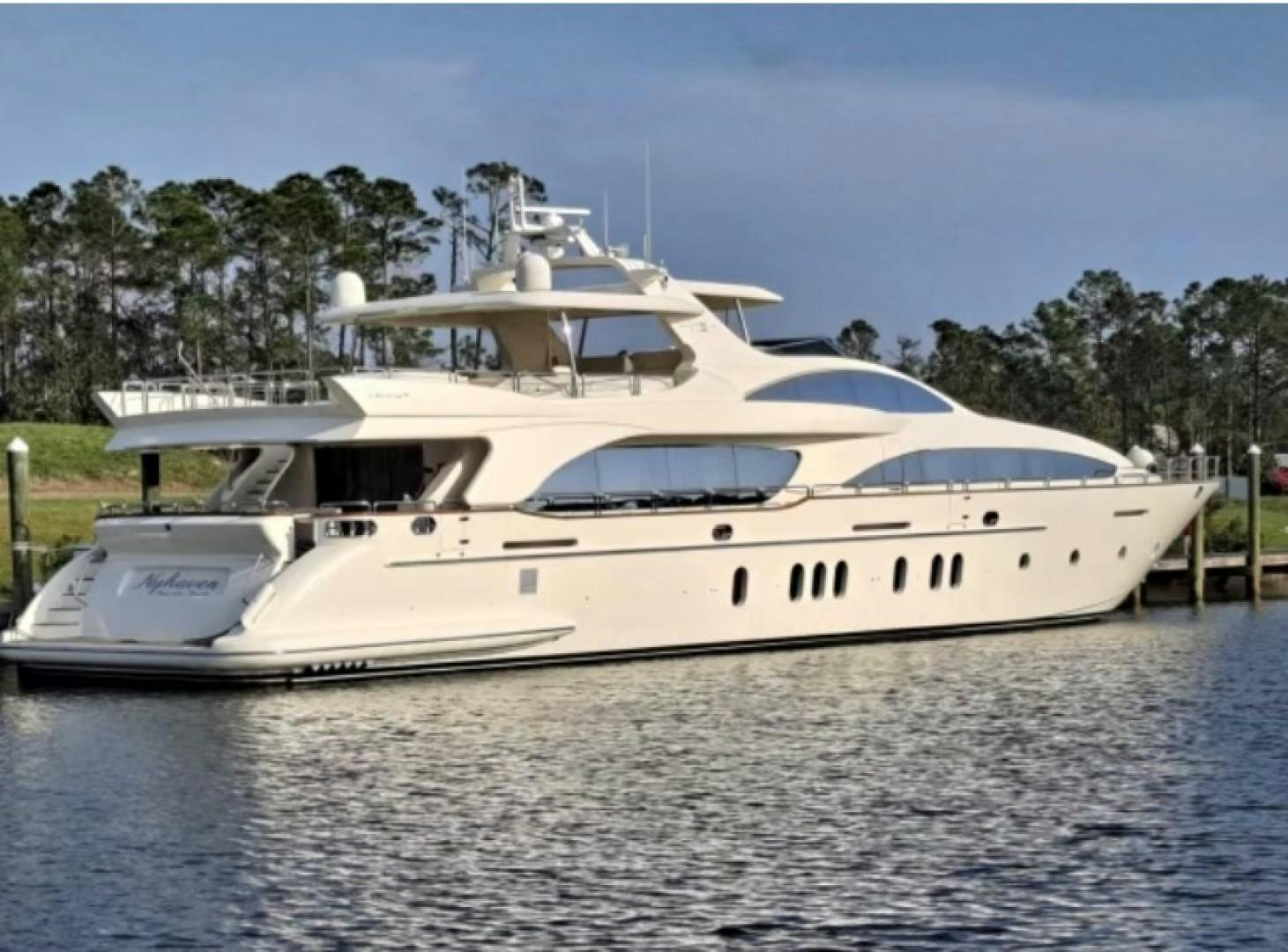 a white yacht on the water aboard NYHAVEN Yacht for Sale
