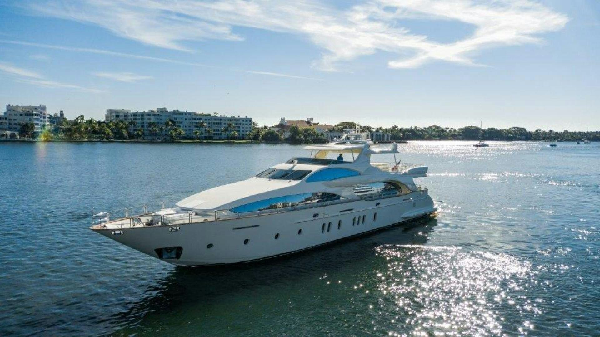 a boat on the water aboard NYHAVEN Yacht for Sale