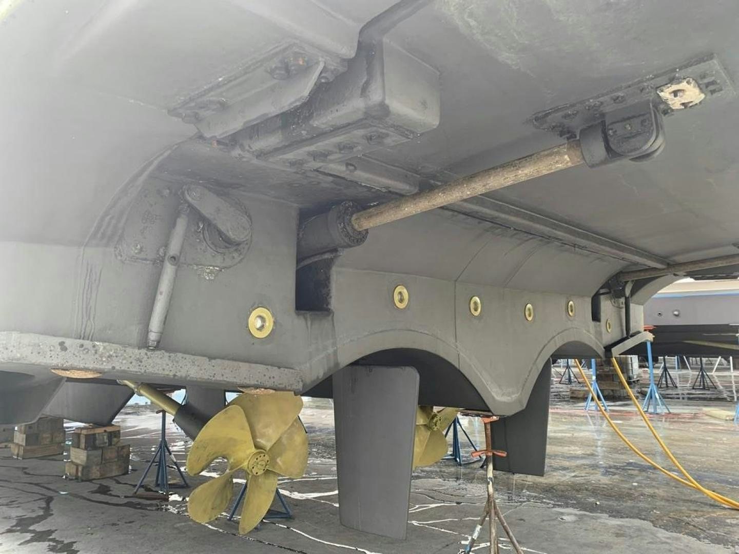 a military jet with a yellow star aboard SEA ALICE I Yacht for Sale