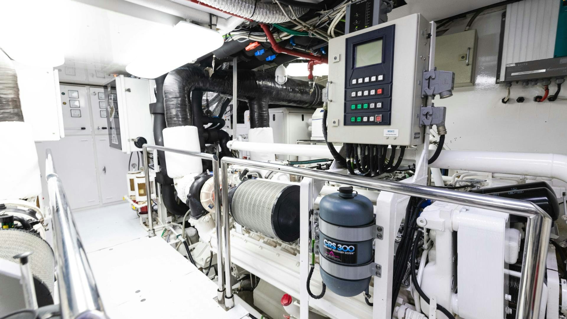 a machine with a screen aboard SEA ALICE I Yacht for Sale