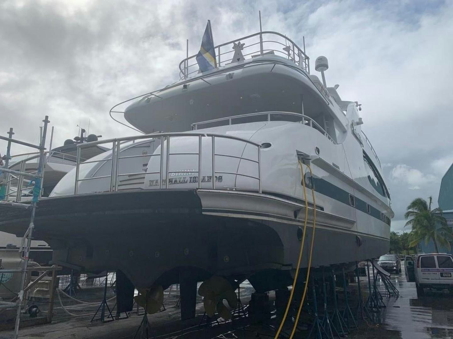 a large white ship aboard SEA ALICE I Yacht for Sale