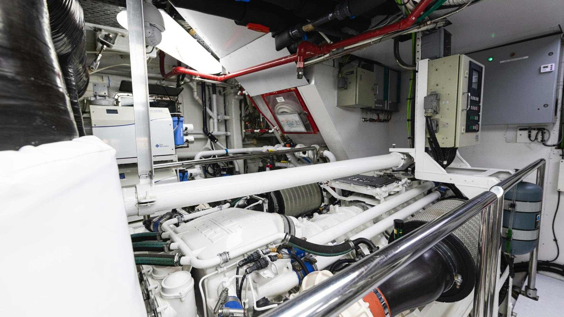 a close-up of a machine aboard SEA ALICE I Yacht for Sale