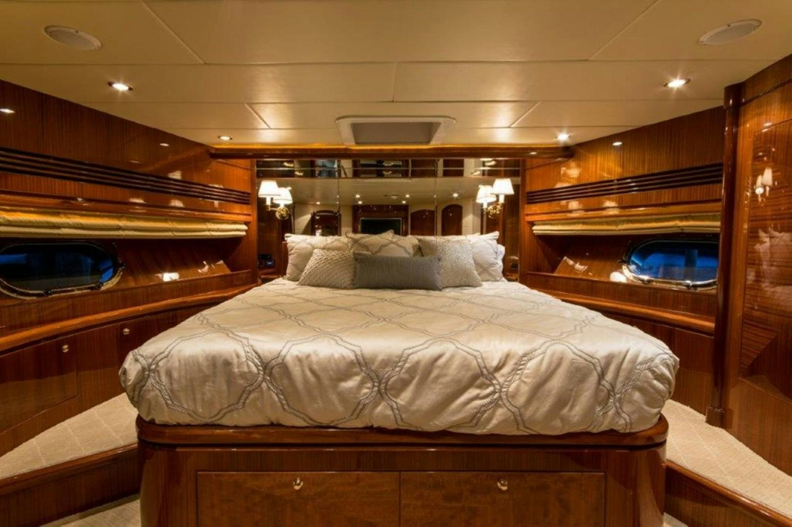 a bed in a cabin aboard MISS DUNIA Yacht for Sale